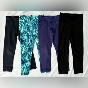 Girls Leggings Pants Lot Size 5 Jumping Beans Garanimals Black Blue Green